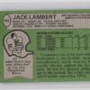 1978 Topps Jack Lambert #165 Steelers - Image 3