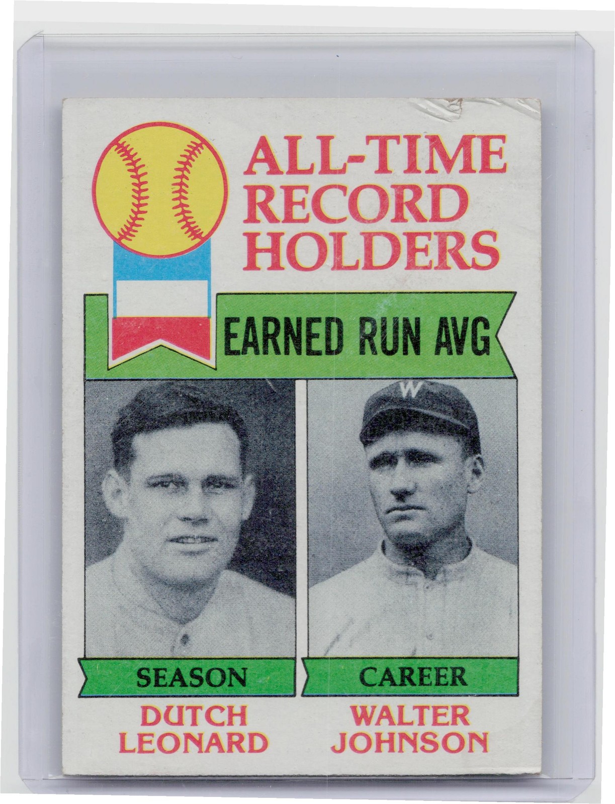 1979 Topps All-Time Record Holders: ERA (Dutch Leonard / Walter Johnson) #418