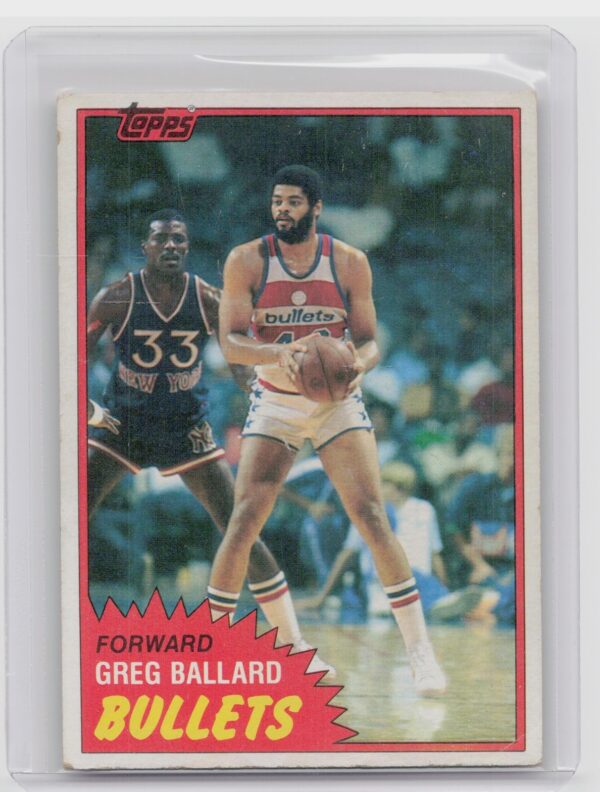 1981-82 Topps Greg Ballard #E94 Bullets