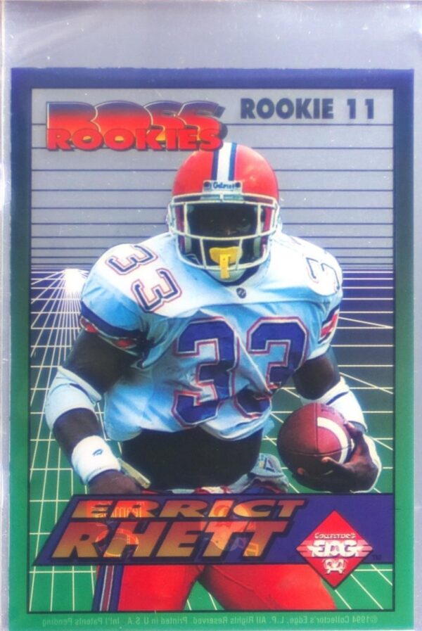 1994 Collector's Edge Errict Rhett RC #11 Buccaneers Boss Rookies