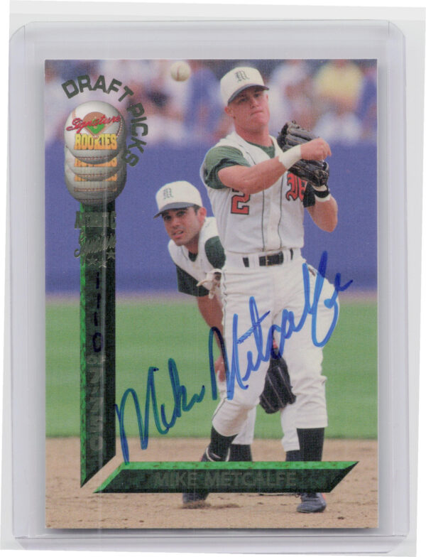 1994 Signature Rookies Draft Picks Mike Metcalfe AU SN7750 #63 Dodgers Signature