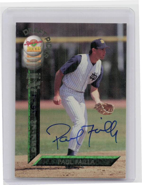 1994 Signature Rookies Draft Picks Paul Failla AU SN7750 #59 Angels Signatures