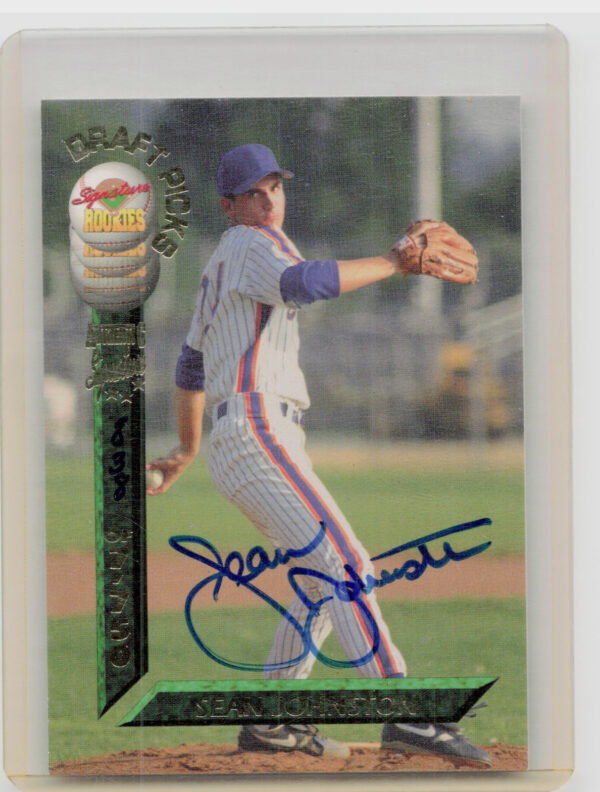 1994 Signature Rookies Draft Picks Sean Johnston AU SN7750 #33 Mets Signatures
