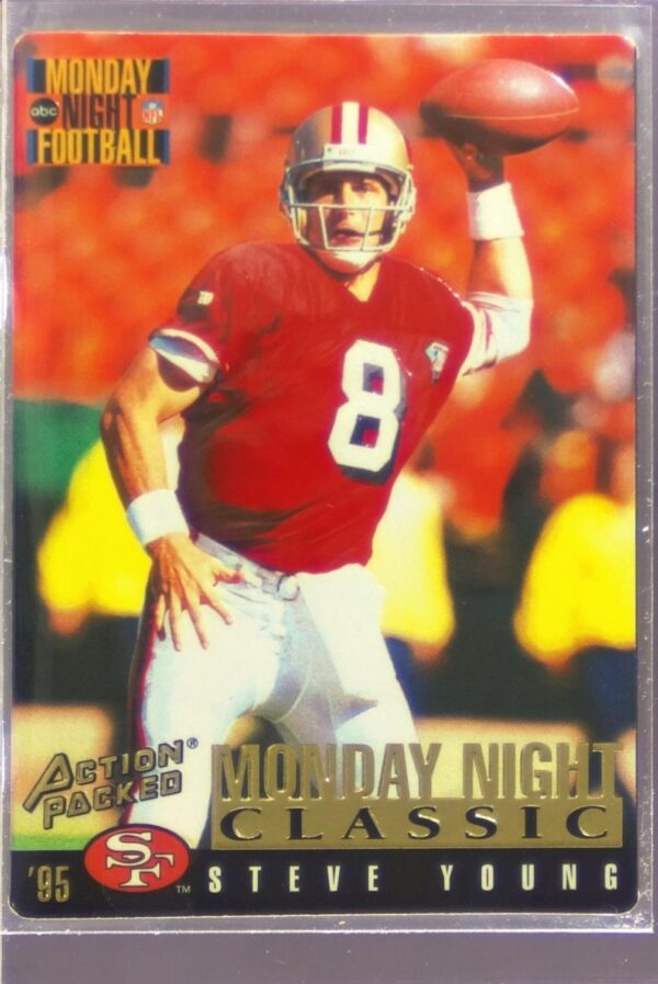1995 Action Packed Monday Night Football Steve Young #100 49ers