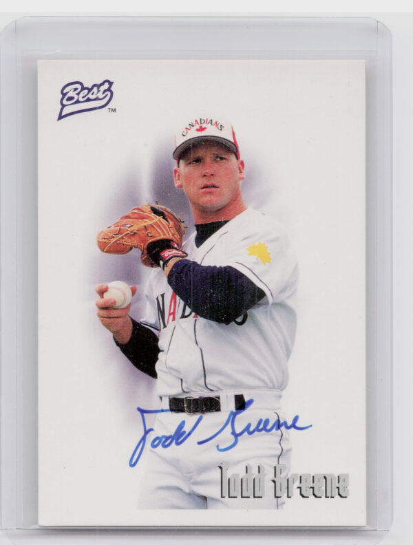 1995 Best Todd Greene AU #NNO Canadians Autographs