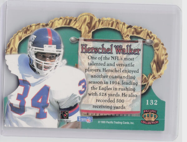 1995 Pacific Crown Royale Herschel Walker Copper #132 Giants - Image 3