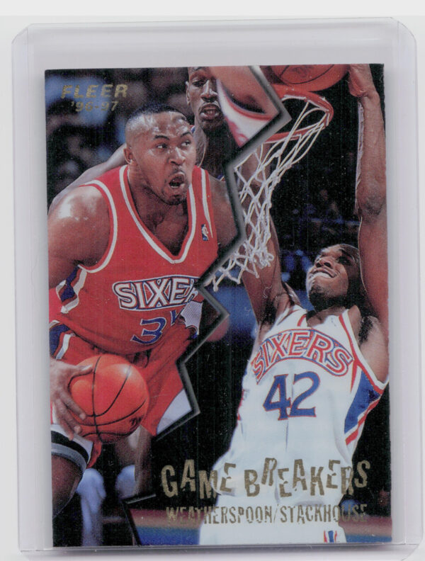 1996-97 Fleer Jerry Stackhouse / Clarence Weatherspoon #11 76ers Game Breakers