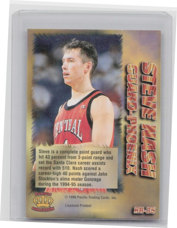 1996-97 Pacific Power Steve Nash #RR-35 Suns Regents of Roundball - Image 3