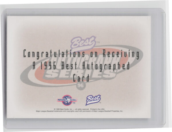 1996 Best Randall Simon AU #NNO Bulls Autographs - Image 3