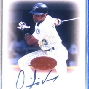 1996 Leaf Signature Series Quilvio Veras #NNO Marlins Autographs Bronze