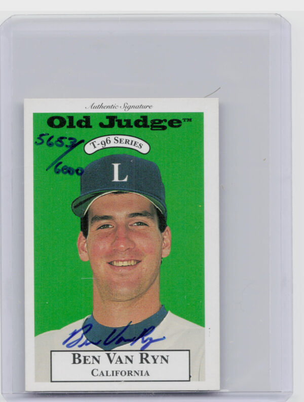 1996 Signature Rookies Old Judge Ben Van Ryn AU SN6000 #34 Dukes Signatures