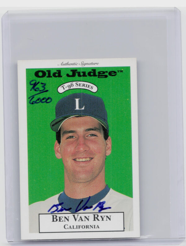 1996 Signature Rookies Old Judge Ben Van Ryn AU SN6000 #34 Dukes Signatures