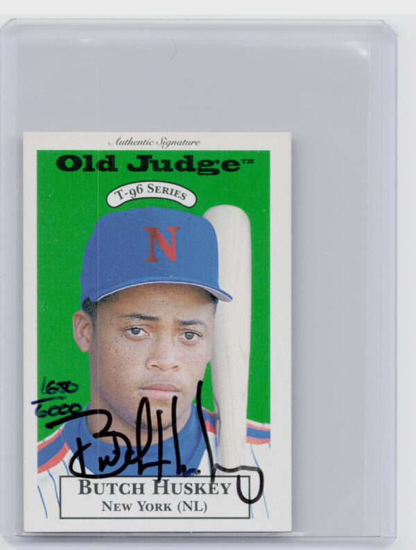 1996 Signature Rookies Old Judge Butch Huskey AU SN6000 #13 Tides Signatures