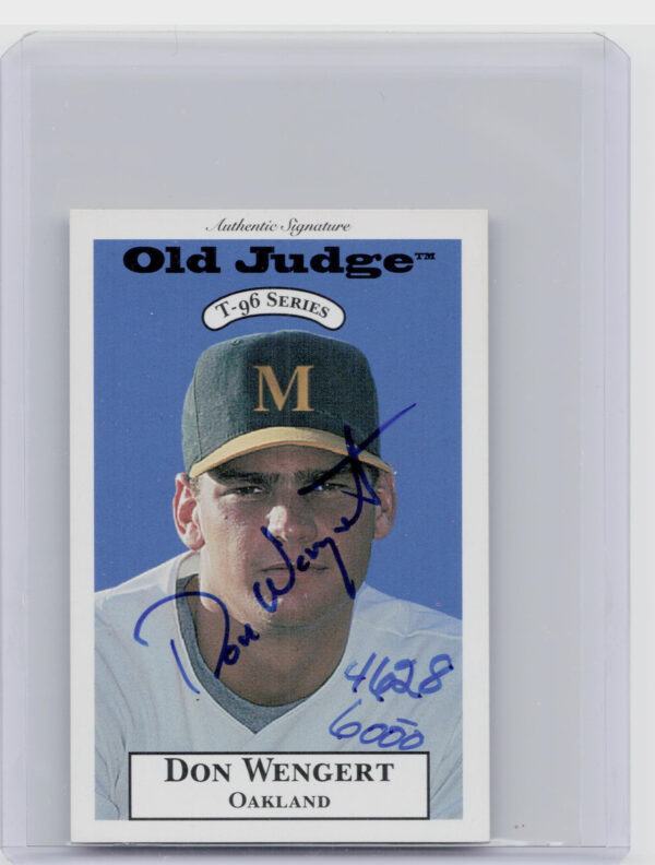 1996 Signature Rookies Old Judge Don Wengert AU SN6000 #36 Stars Signatures