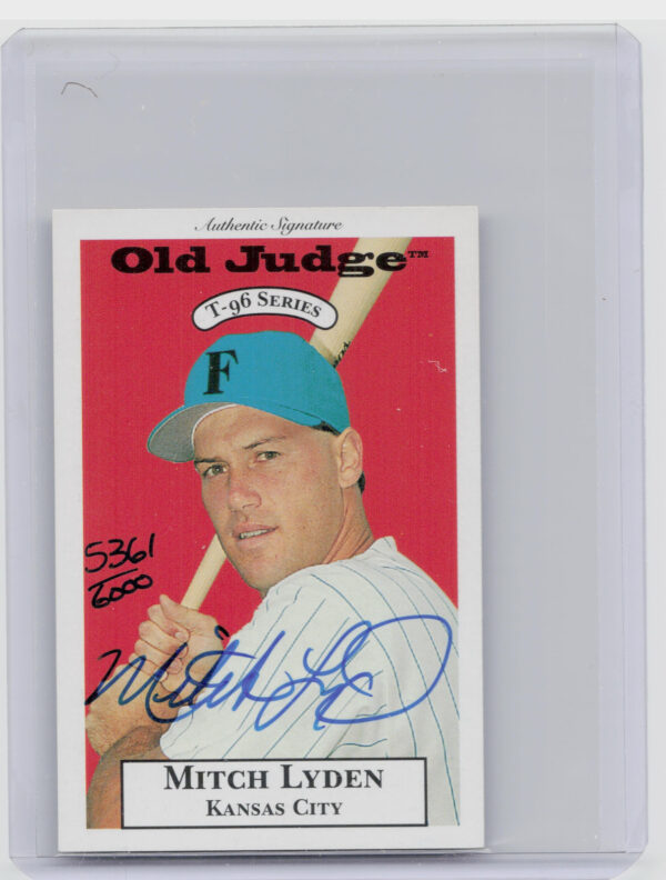1996 Signature Rookies Old Judge Mitch Lyden AU SN6000 #17 Royals Signatures