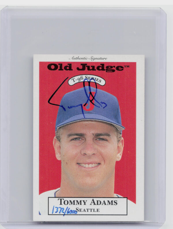 1996 Signature Rookies Old Judge Tommy Adams AU SN6000 #1 Suns Signatures