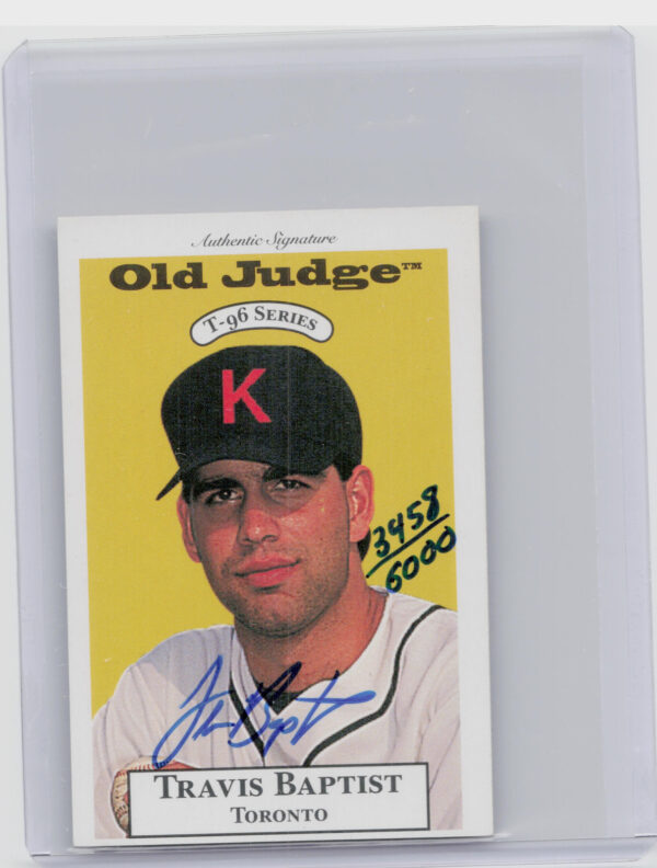 1996 Signature Rookies Old Judge Travis Baptist AU SN6000 #2 Chiefs Signatures