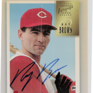 1997 Bowman Ray Brown AU #CA9 Reds Certified Autographs Blue Ink