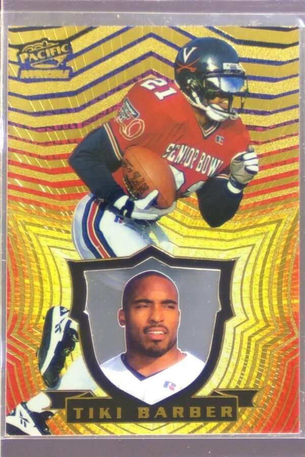 1997 Pacific Invincible Tiki Barber RC #95 Giants
