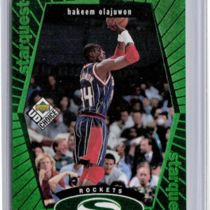1998-99 UD Choice Hakeem Olajuwon #SQ10 Rockets StarQuest Green