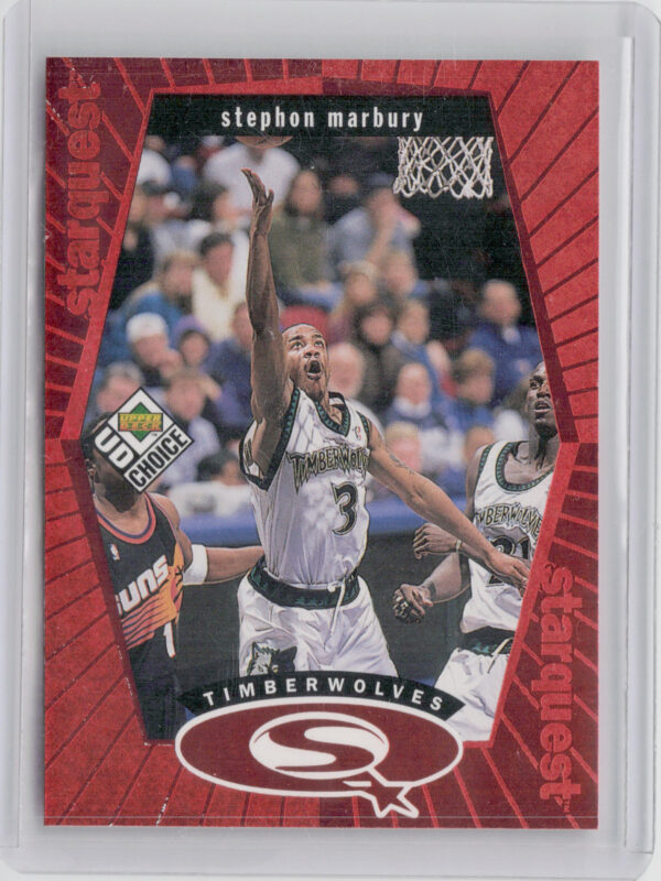 1998-99 UD Choice Stephon Marbury #SQ16 Timberwolves StarQuest Red