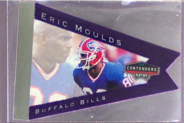 1998 Playoff Contenders Eric Moulds RC #10 Bills Pennants Blue Felt