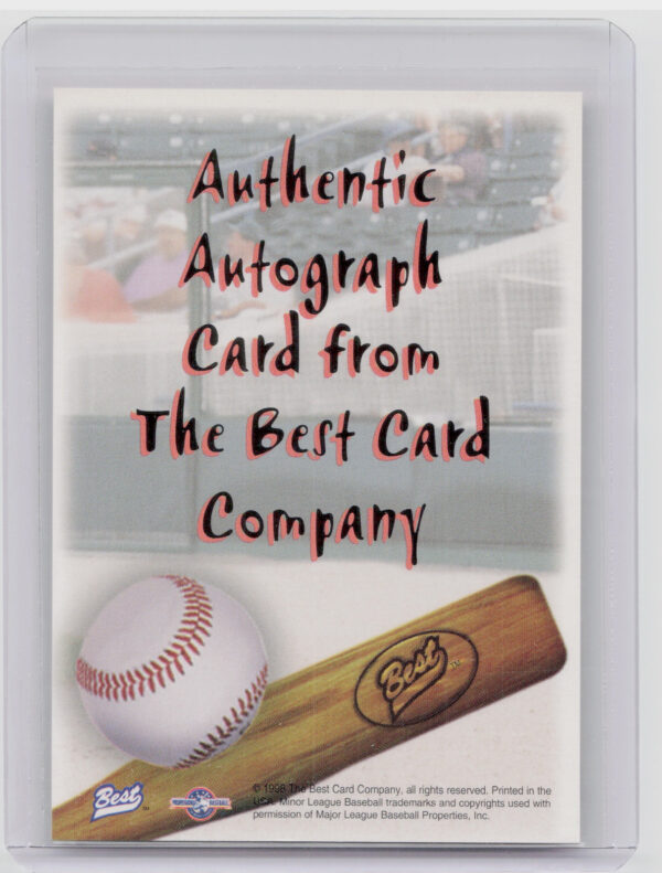 1998 Team Best A.J. Zapp AU #NNO Braves Autographs Player of the Year - Image 3
