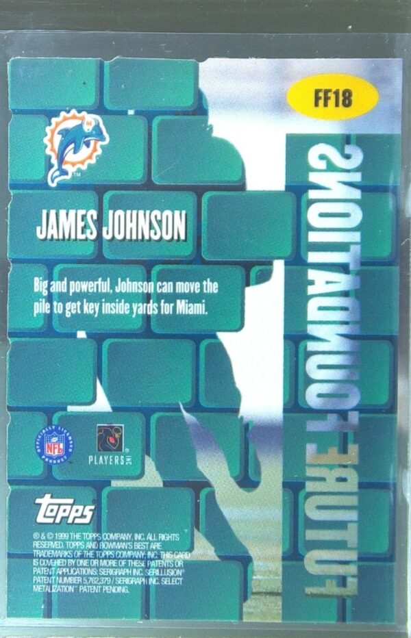 1999 Bowman's Best James Johnson #FF18 Dolphins Future Foundations - Image 3