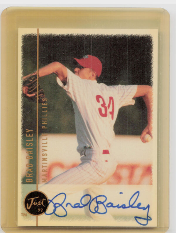 1999 Just Brad Baisley AU #NNO Phillies Autographs