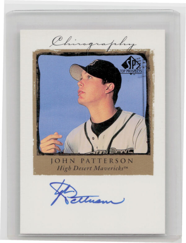 1999 SP Top Prospects John Patterson AU #JP Mavericks Chirography