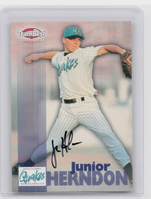 1999 Team Best Rookie Junior Herndon AU #NNO Quakes Autographs