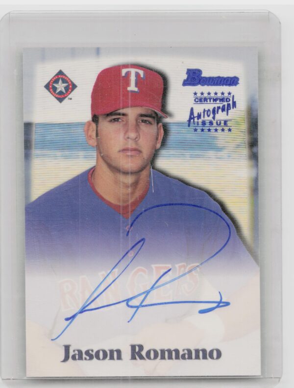 2000 Bowman Jason Romano AU #JR Rangers Autographs