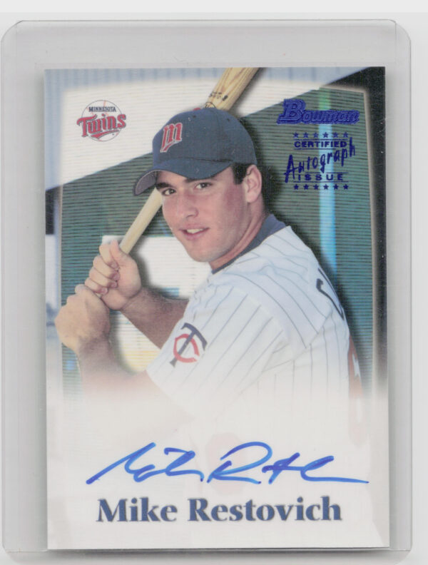 2000 Bowman Michael Restovich AU #MJR Twins Autographs
