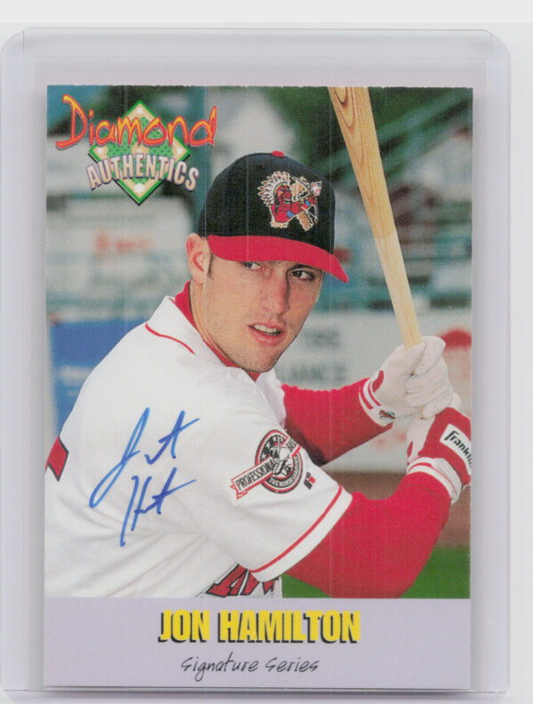 2000 Diamond Authentics Autographs Jon Hamilton AU SN3250 #18 Indians