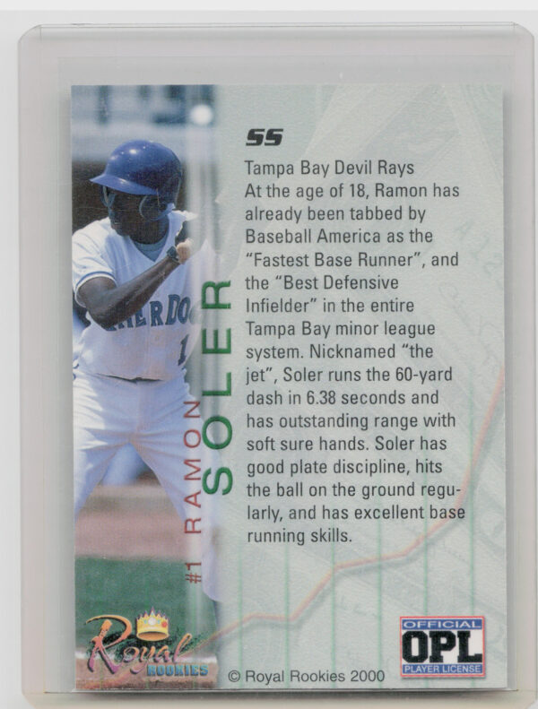 2000 Royal Rookies Futures Ramon Soler AU SN4950 #1 RiverDogs Autographs - Image 3