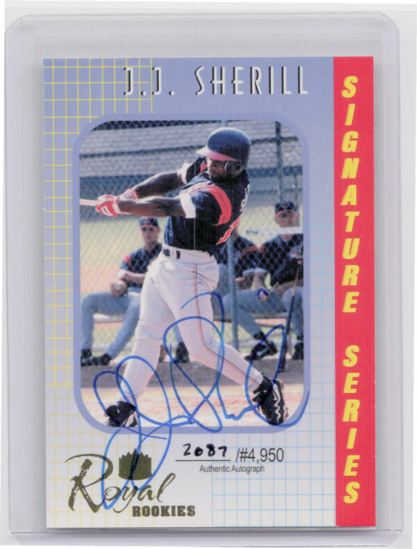 2000 Royal Rookies J.J. Sherrill AU SN4950 #38 Indians Autographs