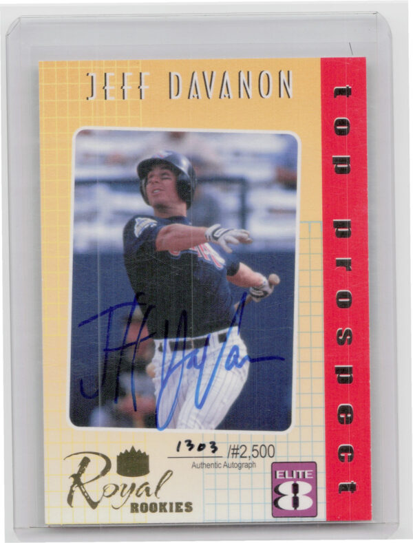 2000 Royal Rookies Jeff DaVanon SN2500 AU #5 Angels Elite Eight Autographs