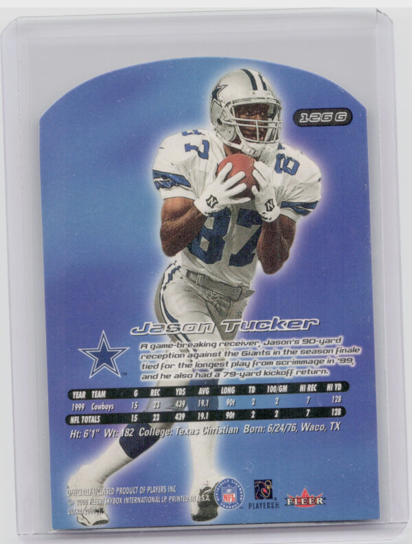 2000 Ultra Jason Tucker Gold Medallion #126G Cowboys - Image 3