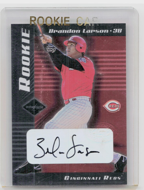 2001 Leaf Limited Brandon Larson AU RC SN1000 #308 Reds