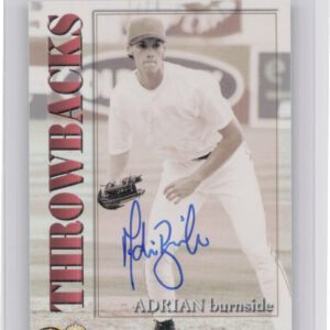 2001 Royal Rookies Throwbacks Adrian Burnside AU SN5950 #20 Dodgers Autographs