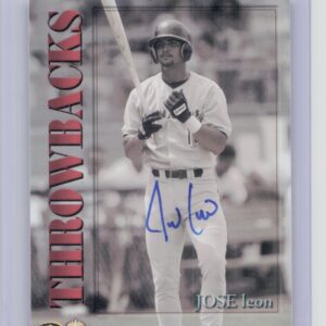 2001 Royal Rookies Throwbacks Jose Leon Auto /5950 #14 Orioles Autographs