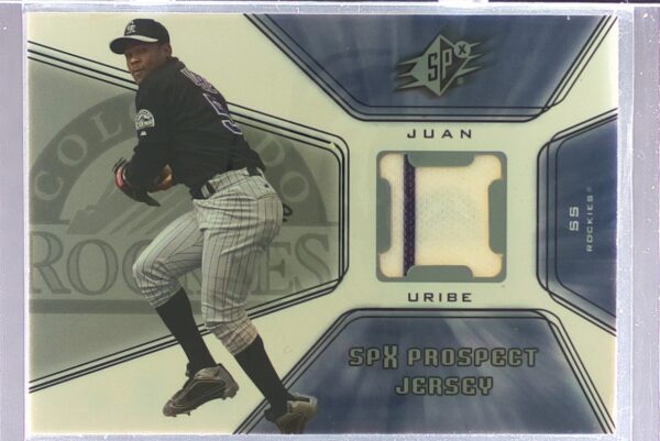2001 SPx Juan Uribe RC JSY #133 Rockies