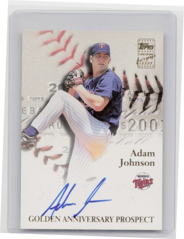 2001 Topps Adam Johnson AU #GAA-AJ Twins Golden Anniversary Autographs
