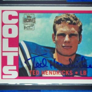 2001 Topps Archives Ted Hendricks AU #AA-TH Colts Rookie Reprint Autographs