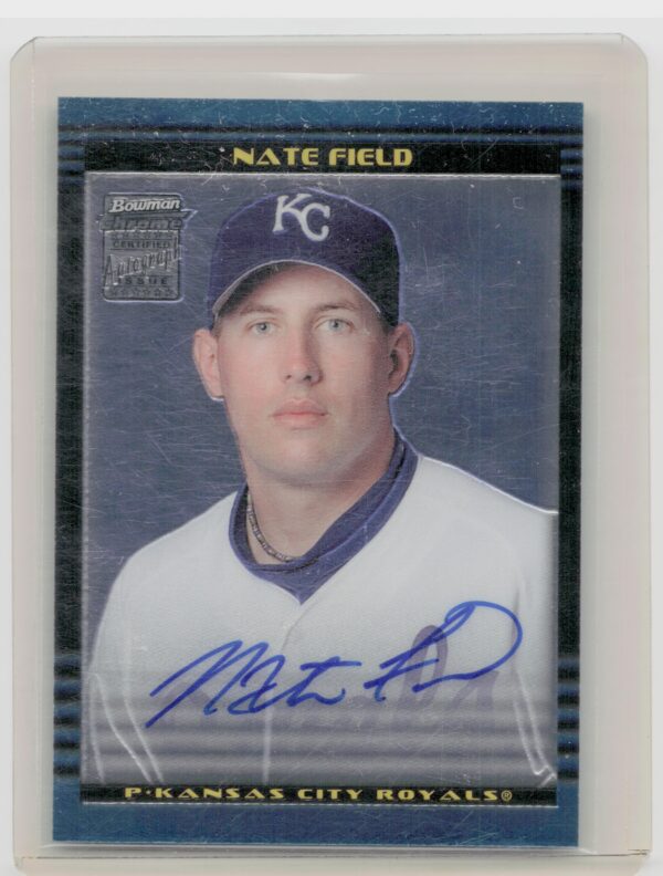 2002 Bowman Chrome Nate Field AU RC #397 Royals