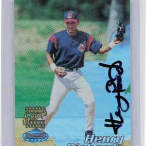 2002 Bowman's Best Henry Pichardo AU RC #162 Indians