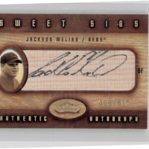 2002 Fleer Showcase Jackson Melian AU SN815 MEM #NNO Reds Sweet Sigs Lumber