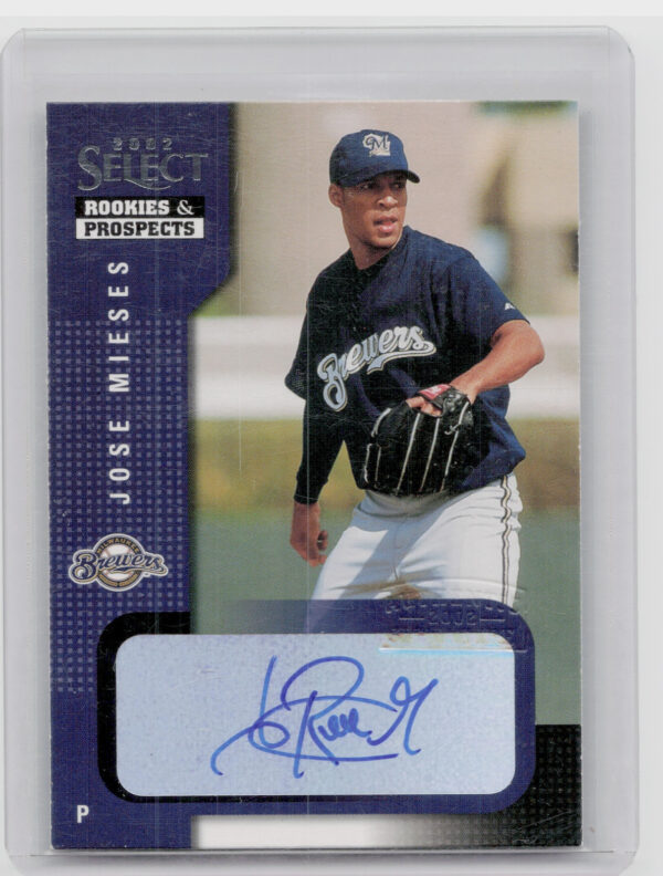 2002 Select Rookies & Prospects Jose Mieses AU #49 Brewers