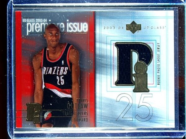 2003-04 UD Glass Travis Outlaw JSY #PI-TO Blazers Premier Issue Jerseys