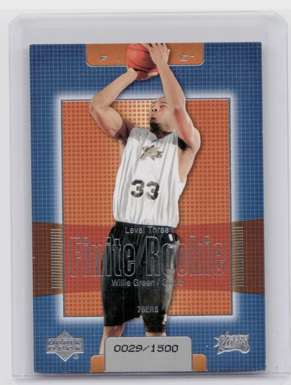 2003-04 Upper Deck Finite Willie Green SN1500 RC #206 76ers